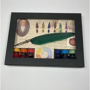 FRANCESCO RUBINATO Italian Quill Dipping Pen 6 Inks 6 Metal Nibs Calligraphy